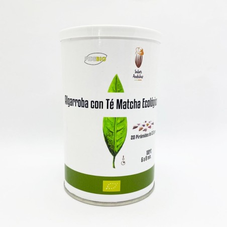 infusión ecológica de algarroba con té matcha de Sabor Andaluz