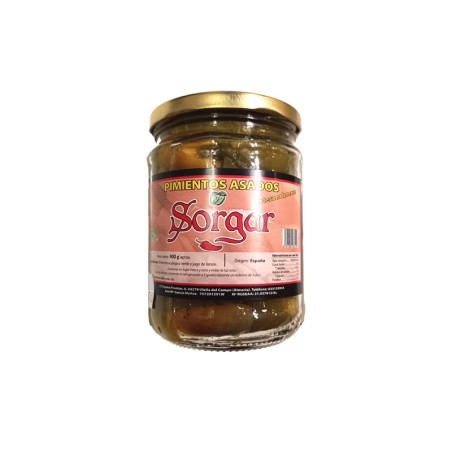 pimiento verde ecológico asado al carbón artesanalmente sin aditivos