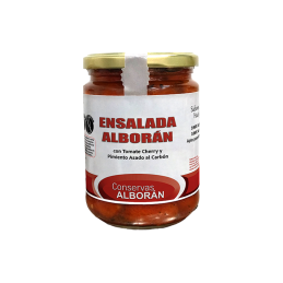 Ensalada Alborán con tomates cherry y pimientos asados carbón Almería