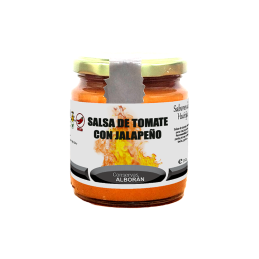 Salsa de Tomate con Jalapeño y aceite de oliva ingredientes naturales