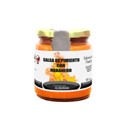 Salsa de Pimiento con Habanero aceite de oliva ingredientes naturales